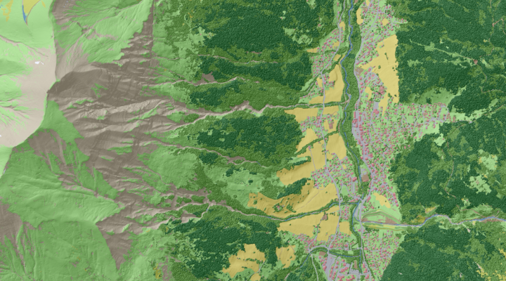 CoSIA et MNS issu du LiDAR HD - Les Contamines-Montjoie (74)