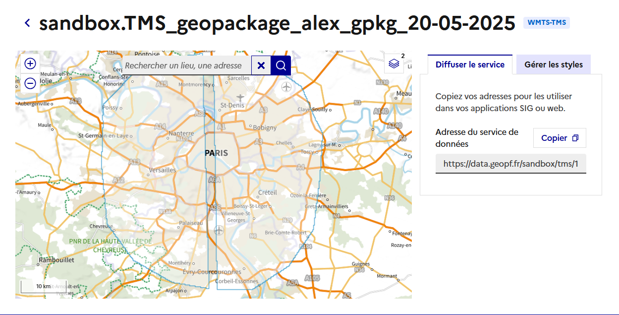 Visualisation d’un service WMS