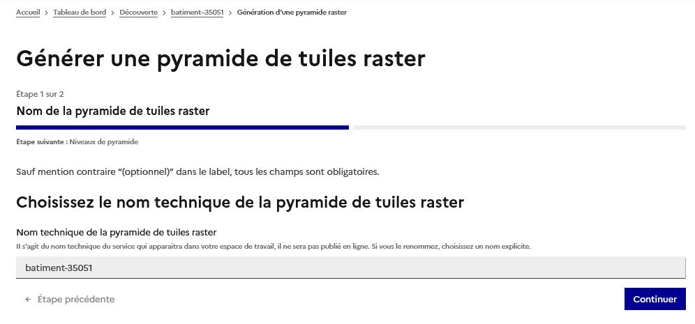 Image décrivant la saisie du nom technique du flux WMS-R