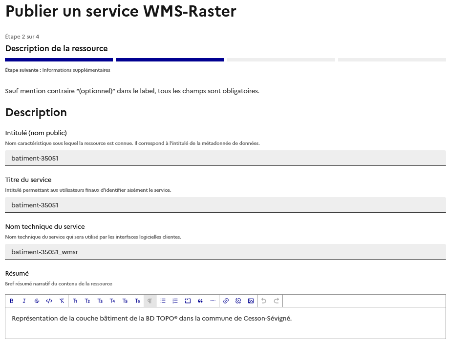 Description de la ressource