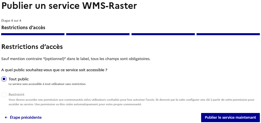 Restrictions d’accès