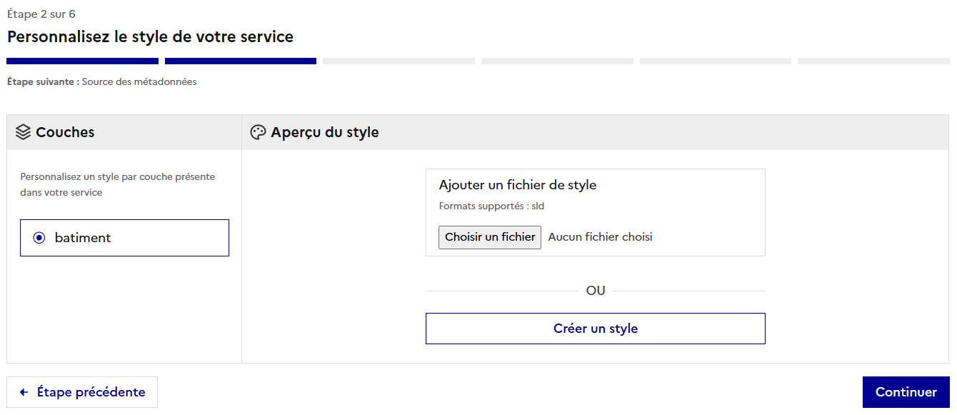 Choix de fichier de style SLD