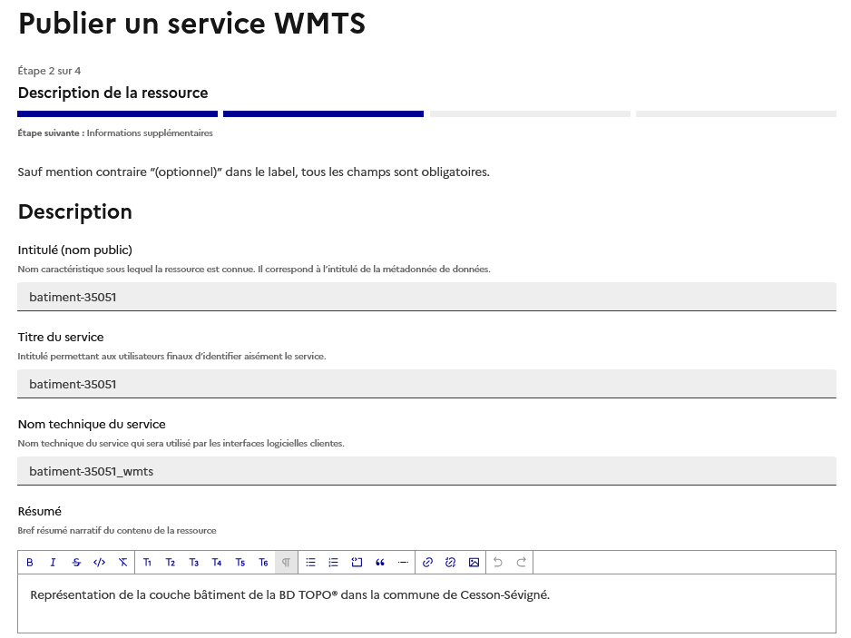 Description de la ressource