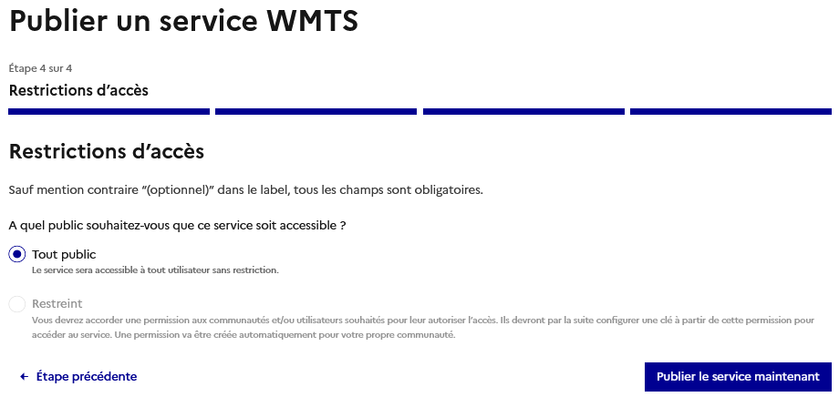 Restrictions d’accès