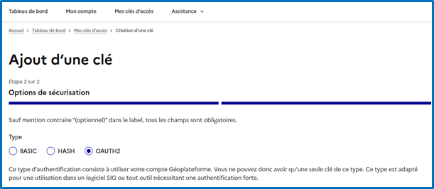 Option OAuth2 sans champ de formulaire supplémentaire