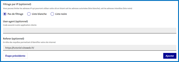 Exemple de filtrage par Referer avec une domaine fictif