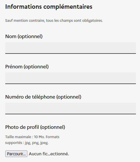 Image décrivant la fenêtre pour compléter son identité