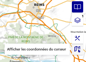 Icône de l’outil « Coordonnées du curseur »