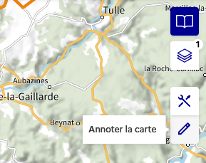 Icône de l’outil « Annoter la carte »