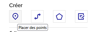 Icône pour créer un nouveau point
