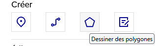 Icône pour créer une nouvelle surface