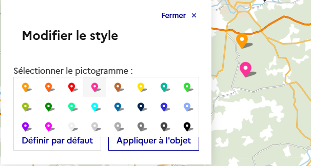 Modification de la couleur d’un point