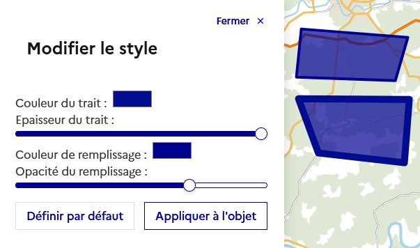 Modification de l’épaisseur du contour d’une surface