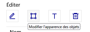 Icône pour modifier l’apparence d’un texte