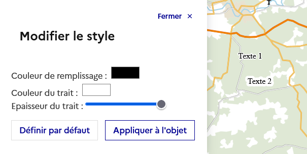 Modification de l’épaisseur du contour du texte