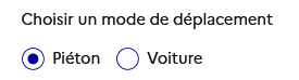 Choix du mode de déplacement