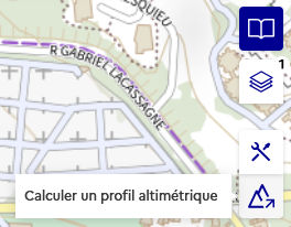 Icône de l’outil « Calculer un profil altimétrique »