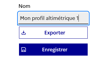 Enregistrement de son profil altimétrique
