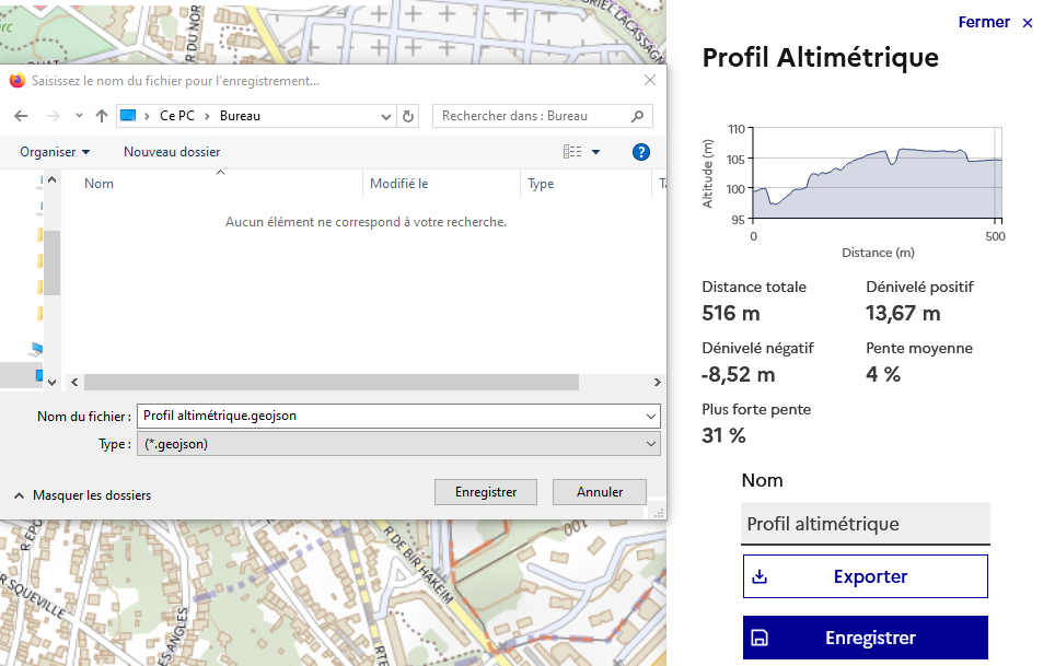 Exportation de son profil en local