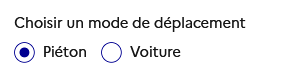 Choix du mode de déplacement