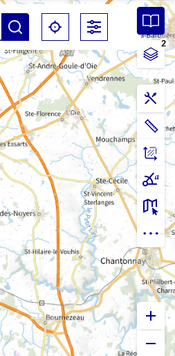 Image décrivant le bouton outils additionnels qui apparaît en cas de manque de place