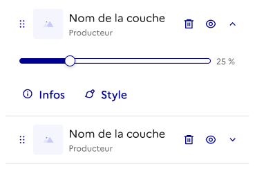 Options supplémentaires d’une couche