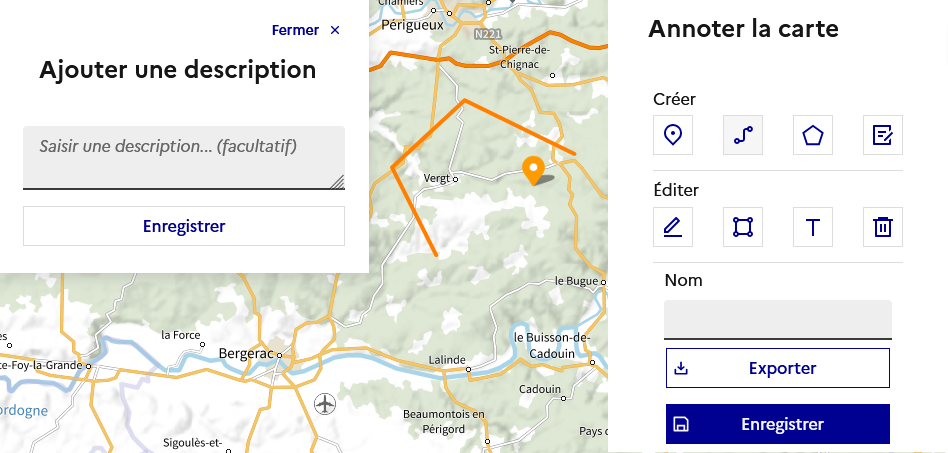 Image décrivant comment finaliser la création de la ligne