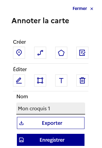 Image décrivant le panneau pour reprendre un croquis existant