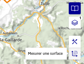 Image décrivant l’icône de l’outil mesurer une surface