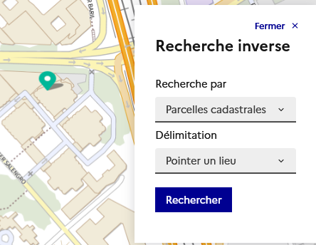 Image décrivant comment rechercher avec un point