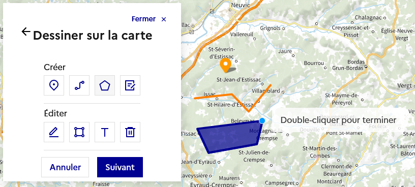 Modale de description du signalement