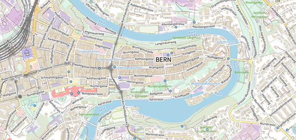 Exemple de plan sur Berne, Suisse