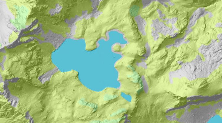 OCS GE et MNT issu du LiDAR HD - Lac Bersau (64)